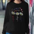 Faith Hope Love 4Th July Daisy Flowers Butterflies Us Flag Sweatshirt Gifts for Her