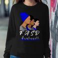 Fasd Awareness Blue And Grey Women Fetal Alcohol Spectrum Disorder Fetal Alcohol Spectrum Disorder Awareness Sweatshirt Gifts for Her