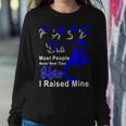 Fasd Dad Most People Never Meet Their Hero I Raised Mine Blue And Grey Ribbon Fetal Alcohol Spectrum Disorder Fetal Alcohol Spectrum Disorder Awareness Sweatshirt Gifts for Her