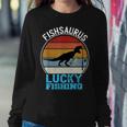 FishsaurusRex Dinosaur Bass Luck Fishing Tournament Sweatshirt Gifts for Her
