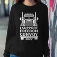 Freedom Convoy 2022 In Support Of Truckers Mandate Freedom Sweatshirt Gifts for Her