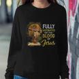 Fully Vaccinated By The Blood Of Jesus Cross Faith Christian V2 Sweatshirt Gifts for Her