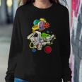 Funny Astronaut Space Travel Planets Skateboarding Science Sweatshirt Gifts for Her