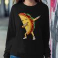 Funny Dabbing Taco Cinco De May Mexican Food Sweatshirt Gifts for Her