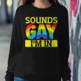 Funny Gay Pride Apparel Lesbian Pride Its Okay To Be Gay Sweatshirt Gifts for Her