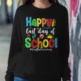 Funny Happy Last Day Of School Hello Summer Multicolored Sweatshirt Gifts for Her