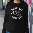 Funny Hookem And Cookem Fishing Sweatshirt Gifts for Her