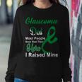 Glaucoma Dad Most People Never Meet Their Hero I Raised Mine Green Ribbon Glaucoma Glaucoma Awareness Sweatshirt Gifts for Her