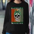 Glaucoma Warrior Skull Women Vintage Green Ribbon Glaucoma Glaucoma Awareness Sweatshirt Gifts for Her