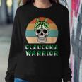 Glaucoma Warrior Skull Women Vintage Green Ribbon Glaucoma Glaucoma Awareness V2 Sweatshirt Gifts for Her