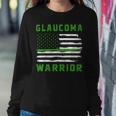 Glaucoma Warrior Usa Flag United States Flag Green Ribbon Glaucoma Glaucoma Awareness Sweatshirt Gifts for Her