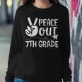 Happy Last Day Of School Retro Peace Out 7Th Grade Sweatshirt Gifts for Her