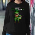Happy Trick Green Beer Love Irish St Patricks Day Leprechaun Sweatshirt Gifts for Her
