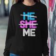 He She Me Nonbinary Non Binary Agender Queer Trans Lgbtqia Sweatshirt Gifts for Her