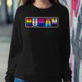 Human Lgbt Flag Gay Pride Month Transgender Sweatshirt Gifts for Her