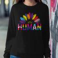 Human Lgbtq Month Pride Sunflower Sweatshirt Gifts for Her