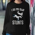 I Do My Own Stunts Get Well Funny Horse Riders Animal Sweatshirt Gifts for Her