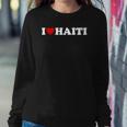 I Love Haiti - Red Heart Sweatshirt Gifts for Her