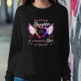 Im A Proud Daughter Of A Wonderful Dad In Heaven David 1986 2021 Angel Wings Heart Sweatshirt Gifts for Her