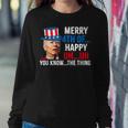 Joe Biden Confused Merry Happy Funny 4Th Of July Sweatshirt Gifts for Her