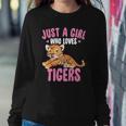 Just A Girl Who Loves Tigers Cute Kawaii Tiger Animal Sweatshirt Gifts for Her