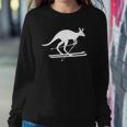 Kangaroo Skiing Fun Winter Sports Australia Travel Gift Sweatshirt Gifts for Her