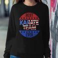 Karate Team Independence Day Patriotic Karateka Usa Flag Sweatshirt Gifts for Her