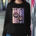 Kids 7Th Birthday Paw Cute Dog Fan 7 Years Old For Girls Sweatshirt Gifts for Her