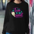 Kids Two Is So Sweet Cute Ice Cream 2Nd Birthday Girl Second Bday Sweatshirt Gifts for Her