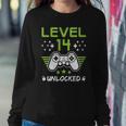 Level 14 Unlocked Funny 14Th Birthday Sweatshirt Gifts for Her