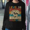 Level 28 Unlocked 28Th Birthday 28 Years Old Gamer Women Men Sweatshirt Gifts for Her
