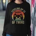 Leveling Up To Daddy Of Twins Expecting Dad Video Gamer Sweatshirt Gifts for Her