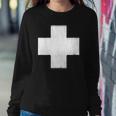 Lightly Weathered Peace Christ White Cross Paint On Various Sweatshirt Gifts for Her