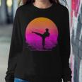 Martial Arts Womens Silhouette Retro 169 Shirt Sweatshirt Gifts for Her