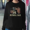 Mens Best Pitbull Dad Ever American Flag 4Th Of July V2 Sweatshirt Gifts for Her
