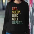 Mens Eat Sleep Disc Golf Repeat Funny Frisbee Sport Vintage Retro Sweatshirt Gifts for Her