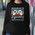 Mens Leveled Up To Legendary Godfather - Uncle Godfather Sweatshirt Gifts for Her