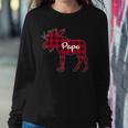 Mens Red Plaid Papa Moose Xmas Red Buffalo Family Pajama Sweatshirt Gifts for Her
