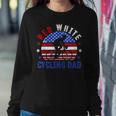Mens Red White Cycling Dad 4Th Of July American Flag Gift Sweatshirt Gifts for Her