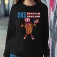 Merica Hot Dog 4Th Of July Dad Gift American Flag And Hotdog Sweatshirt Gifts for Her