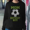 Mom Of The Birthday Boy Soccer Lover Vintage Retro Sweatshirt Gifts for Her