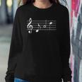 Music Dad Text In Treble Clef Musical Notes Sweatshirt Gifts for Her