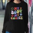 My Body My Choice Pro Choice Womens Rights Retro Feminist Sweatshirt Gifts for Her