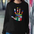 National Hispanic Heritage Month Hand Flags Sweatshirt Gifts for Her