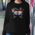 Paraguay Flag Butterfly Graphic Sweatshirt Gifts for Her
