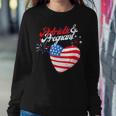 Patriotic And Pregnant 4Th Of July Pregnancy Announcement Sweatshirt Gifts for Her