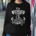 Pontoon Boat Anchor Captain Captoon Sweatshirt Gifts for Her