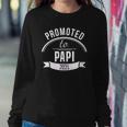 Promoted To Papi Est 2021 Gift First Time Dad Fathers Day Sweatshirt Gifts for Her