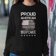 Proud American Beefcake Fourth Of July Patriotic Flag Sweatshirt Gifts for Her