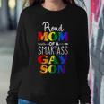 Proud Mom Of A Smartass Gay Son Funny Lgbt Ally Mothers Day Sweatshirt Gifts for Her
